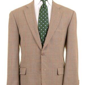 Burberry London Kensington Brown Houndstooth Check Wool Sport Coat Jacket 42 R